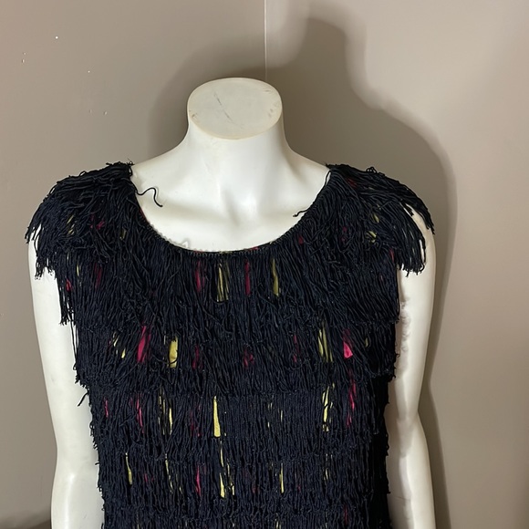 Vintage Disco Fringed Tiered Blouse Size Small - Picture 3 of 6